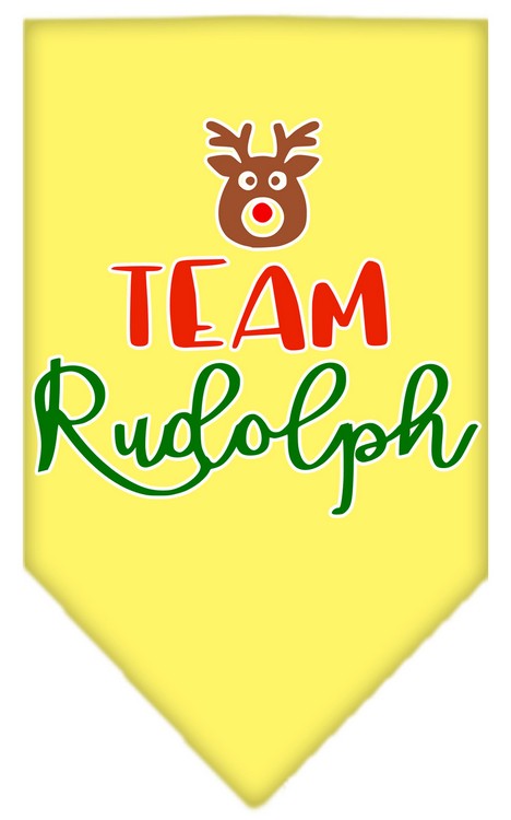 Team Rudolph Screen Print Bandana Yellow Large